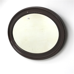 Oval bevel edge mirror, W89cm, H65cm