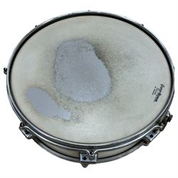1950s Premier drum kit, owned by Ken Golder the original drummer in the John Barry Seven, comprising bass drum, floor tom, mounted tom, two bongos, Zildjian high hats and ride cymbal, Superzyn crash cymbal and stands, with some original receipts for the kit addressed to Mr Golder

