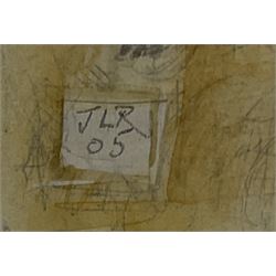 Jacqueline Rizvi NEAC (British 1944-): 'Study for a Three-Fold Screen, Leaves to Birds', watercolour and bodycolour on cream toned paper signed with initials and dated '05, 27cm x 42cm
Provenance: exh. Alpha House Gallery, Sherborne, Dorset; with The New Academy of Arts Gallery, London, labels verso