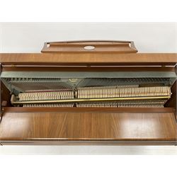 Eavestaff Pianette cast iron overstrung Minipiano In teak finish