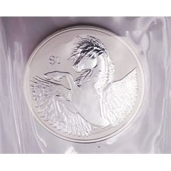 Ten Pobjoy Mint 2020 one ounce fine silver Pegasus' coins, in original blister pack
