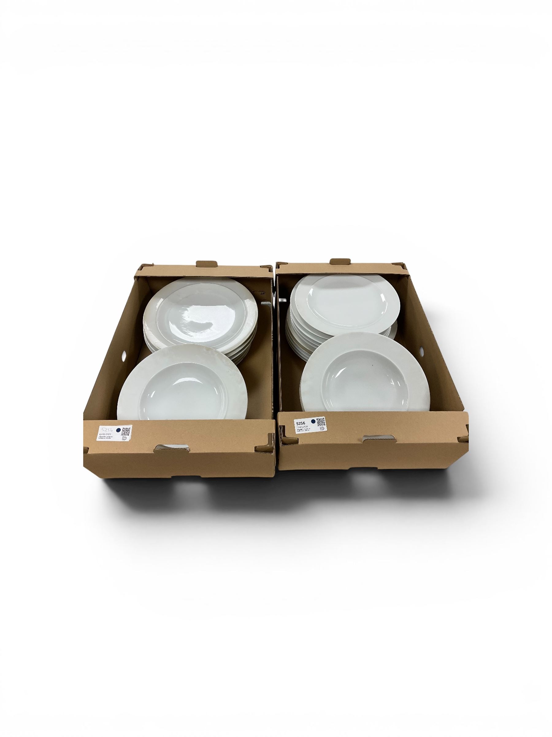 Denby White dinner wares, including plates and soup bowls  