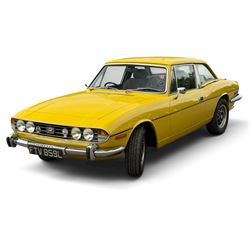 1973 Triumph Stag Mk II 3.0 V8 Manual with Overdrive

Registration: FTV 859L
Date of first registration: 8th March 1973
Recorded mileage: approximately 50,000 miles
Engine: 2,997cc petrol V8
Transmission: four-speed manual with overdrive

An attractive manual-overdrive example of Triumph’s celebrated V8 grand tourer, finished in yellow and supplied with both a removable hardtop and folding soft top.

The car has been the subject of extensive restoration and mechanical work, supported by a large history file containing invoices, notes and photographs documenting the work undertaken. The accompanying records indicate that the engine was rebuilt at approximately 36,000 miles, including re-boring of the block, checking and machining of the top faces, and steam cleaning following machining.

Further work and replacement parts are understood to include an upgraded radiator, electric cooling fan, Stag Webber header tank kit, complete set of cooling hoses and clips, fuel pump and filters, alternator, distributor cap, HT leads, spark plugs, front brake calipers and hoses, rear brake cylinders, tyres, front lights and LED bulbs. Various seals, interior trim items and seat components have also reportedly been renewed.

The car is believed to have been dry-stored from 1994 until 2017, with a substantial programme of recommissioning and improvement subsequently undertaken between 2017 and 2023. The history file also includes earlier MOT certificates dating from 1988 to 1994.

Offered with its V5C, hardtop, soft top, extensive restoration and maintenance history, photographic record and a quantity of useful spare parts, including a new dashboard veneer set.