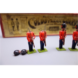  Britains Set No.205 Coldstream Guards (At the Salute) with seven Guardsmen and officer, in original Whisstock box  