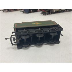 Hornby/Tri-Ang ‘00’ gauge - nine locomotives to include Britannia Class ‘Britannia’ 4-6-2 no.70000 in BR green; Class M7 4-4-0 Tank no.30027 in BR black; Princess Class ‘Princess Victoria’ 4-6-2 no.46205 in BR black; in original boxes; further loose models Princess Class ‘Princess Elizabeth’ 4-6-2 no.46201 in BR green; Class 3F 0-6-0 tank no.7606 in LMS crimson; TR double ended diesel locomotive; three further tank locomotives and one loose tender (10) 