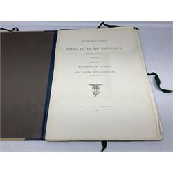 Reproductions of Prints in the British Museum, third series, Part I - VII, Specimens of Etchings, published by order of the Trustees, in seven bound folios 