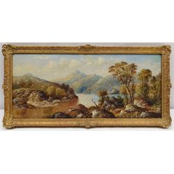 Moordale (British early 20th century): Highland Landscape, oil on board signed 19cm x 44cm