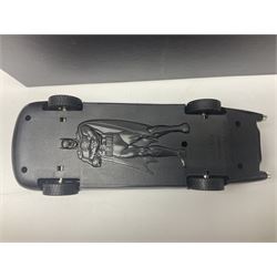 Two Corgi DC Comics die-cast Batmobiles comprising 1:18 scale die-cast Limited Edition Pre-Production Raw Metal Casting 1940 Batmobile Roadster no. 184/300, and 1:24 scale die-cast Limited Edition Raw Metal Casting 1960 Batmobile no. 858/1000, both with original boxes and certificates of authenticity 