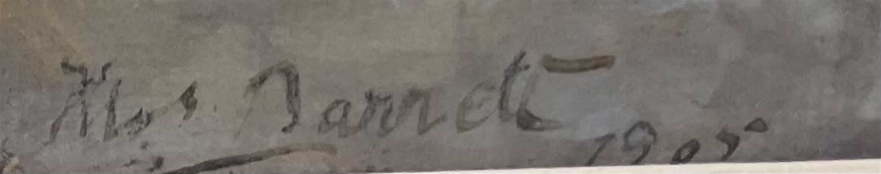 Thomas Barrett (Staithes Group 1845-1924): 'A View of Staithes', watercolour and gouache signed and dated 1905, labels verso 45cm x 33cm
Provenance: private collection purchased Phillips & Sons, The Dower House, Cookham; exh. 'The Staithes Group' Phillips & Sons June 1992 No.5; exh. 'The Staithes Group' - Nottingham City Art Gallery, York City Art Gallery, Sunderland Art Gallery and Kirkleatham Hall 1993; illus. Dr. Peter Phillips' book 'The Staithes Group' pub. 1993 pp.32