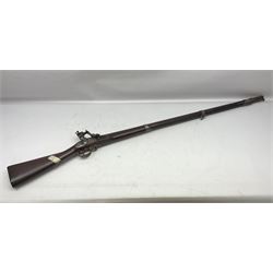 Early 19th century M.T. Wickham of Philadelphia flintlock musket, approximately .700 cal., the 104cm(41