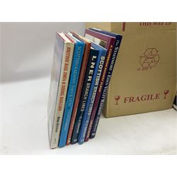 Collection of bus related magazines dating from the 1960s and later, to include Buses Illustrated Magazine, by Ian Allen, Bus & Coach Preservation magazine, Bus Fayre magazine, together with books relating to trans, railway interest etc in six boxes