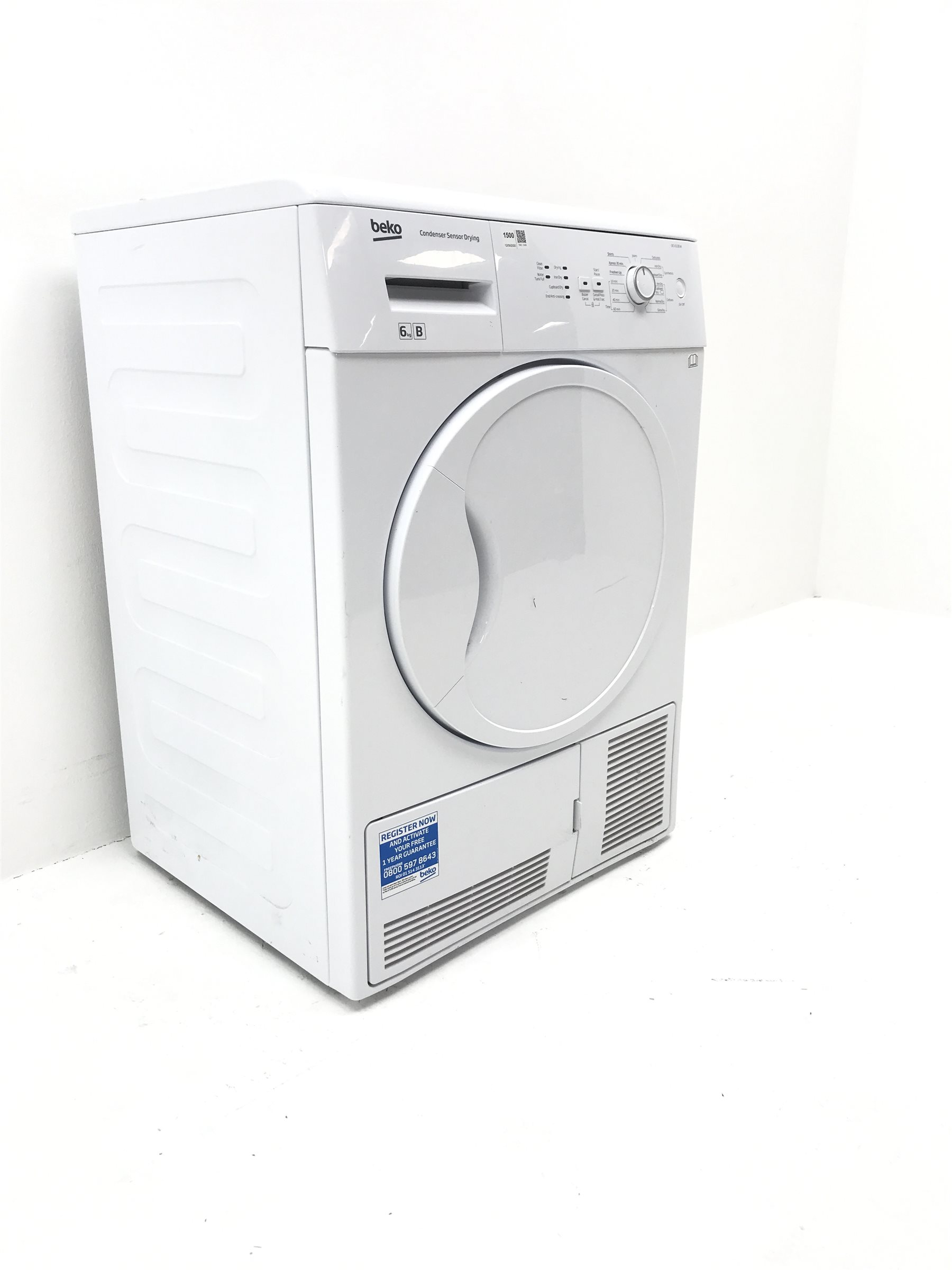 BEKO DCU6130W condenser tumble dryer W60cm