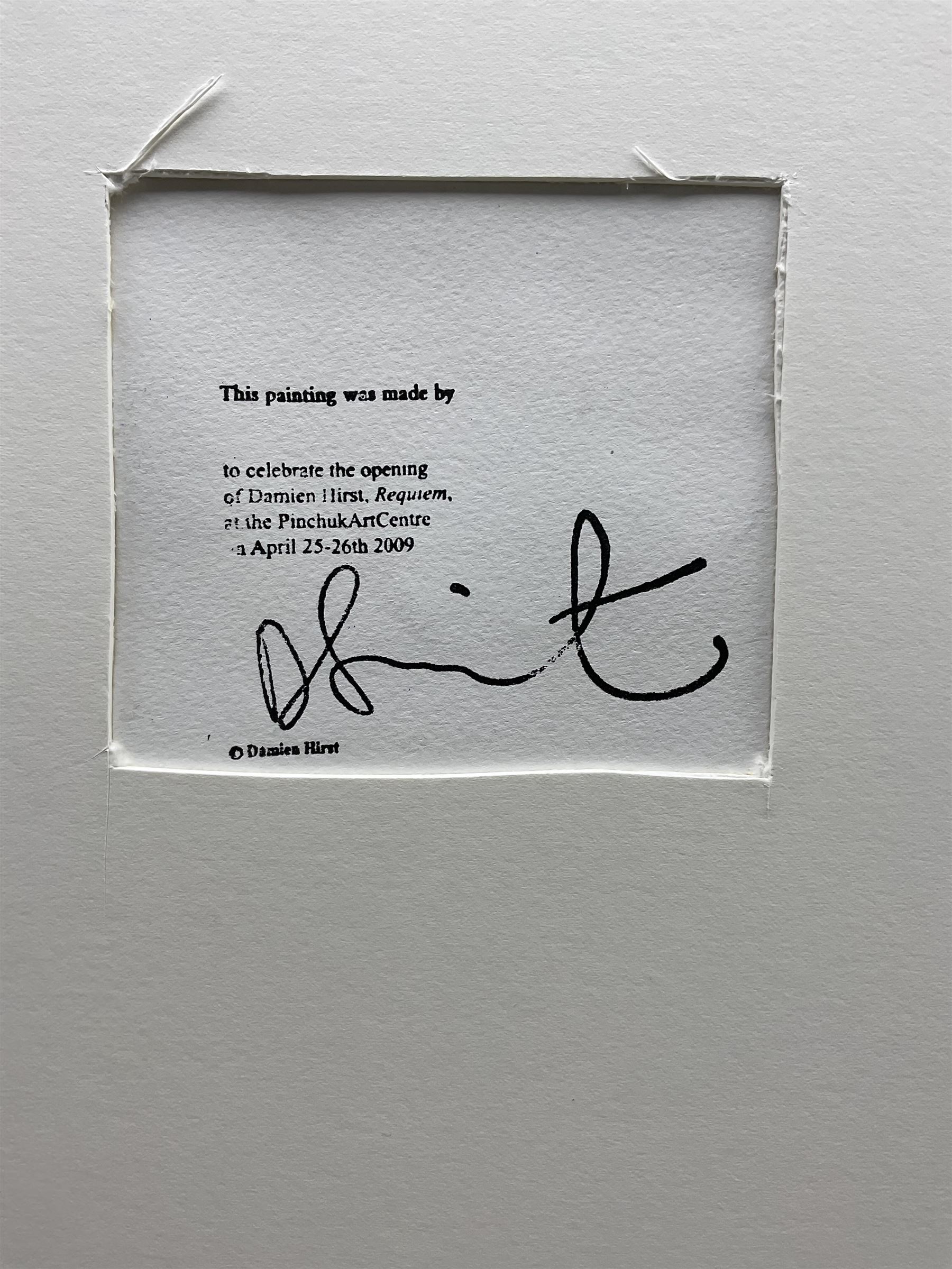 Damien Hirst (British 1965-): 'Rocket Ship Spin Painting 2009',
 acrylic on die-cut wove paper, with inkstamp signature verso and artist's blindstamp, pub.  Pinchuk Art Centre, Ukraine  69cm  x  46cm
