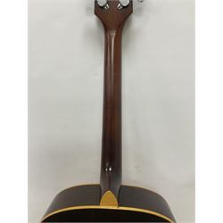 Ozark 'The Ozark Professional' tenor guitar, model no 3372, headstock stamped Ozark and with paper label to interior, in manufacturers hard case, guitar L82cm