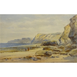 Edward Arden (Tucker) (British 1847-1910): Figures on the Beach, watercolour signed 26cm x 41cm
