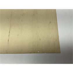 German monochrome 'Gestapo' poster, probably post-WW2, depicting the head of a grim faced Gestapo officer in uniform 55 x 42cm; unframed