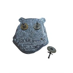 1980's enamel and chrome vehicle badge for Layland Tiger bus/coach, made by Manhattan Windsor