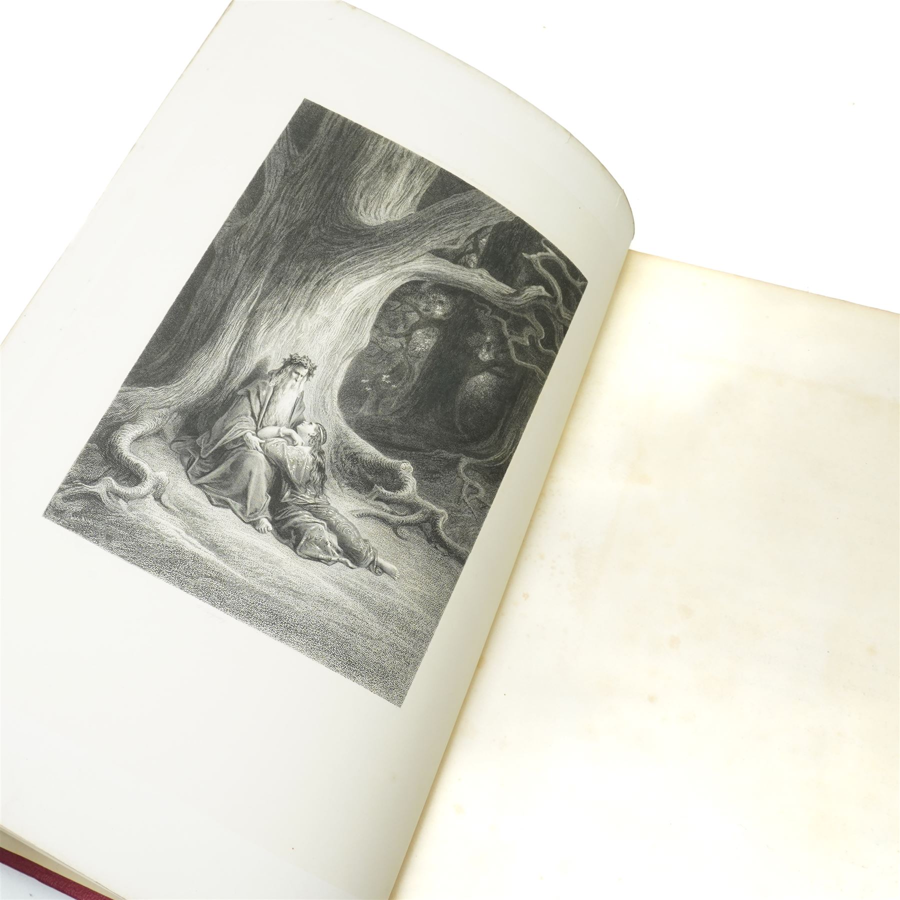  Tennyson, Alfred - 'Vivien' - Illustrated by Gustave Dore, Published by Edward Moxon and Co. 1867 - A Folio Edition complete with prints, all edges gilt in red and gilt boards