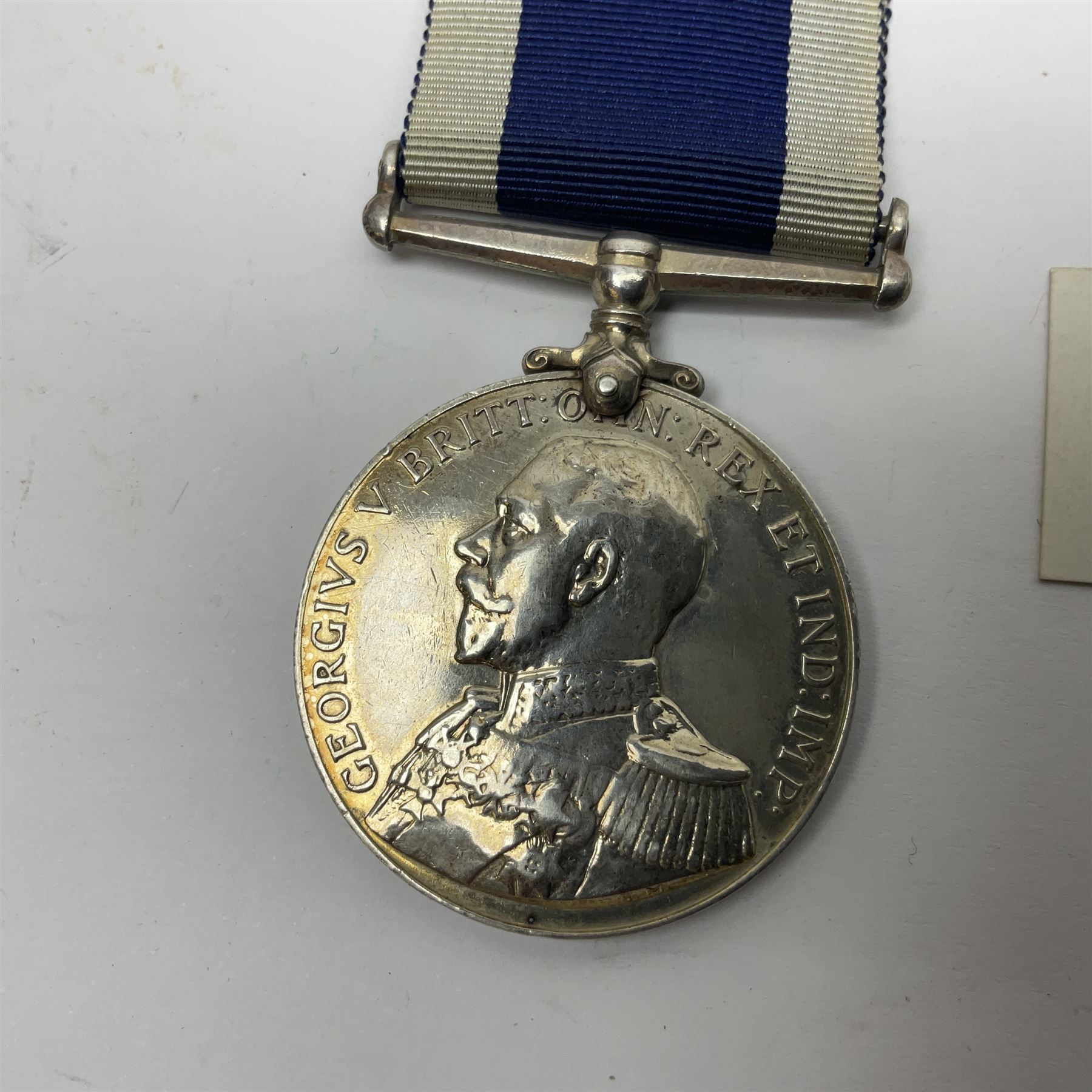 George V Naval Long Service and Good Conduct Medal awarded to K19570 J.L. Honeysett L. Sto. H.M.S. Royal Oak; and George V Territorial Force Efficiency Medal awarded to 312762 Ftr. S/Sjt. D. Newton R.G.A.; both with ribbons (2)