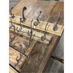Collection of eight wall hanging coat hooks (8) - THIS LOT IS TO BE COLLECTED BY APPOINTMENT FROM THE OLD BUFFER DEPOT, MELBOURNE PLACE, SOWERBY, THIRSK, YO7 1QY