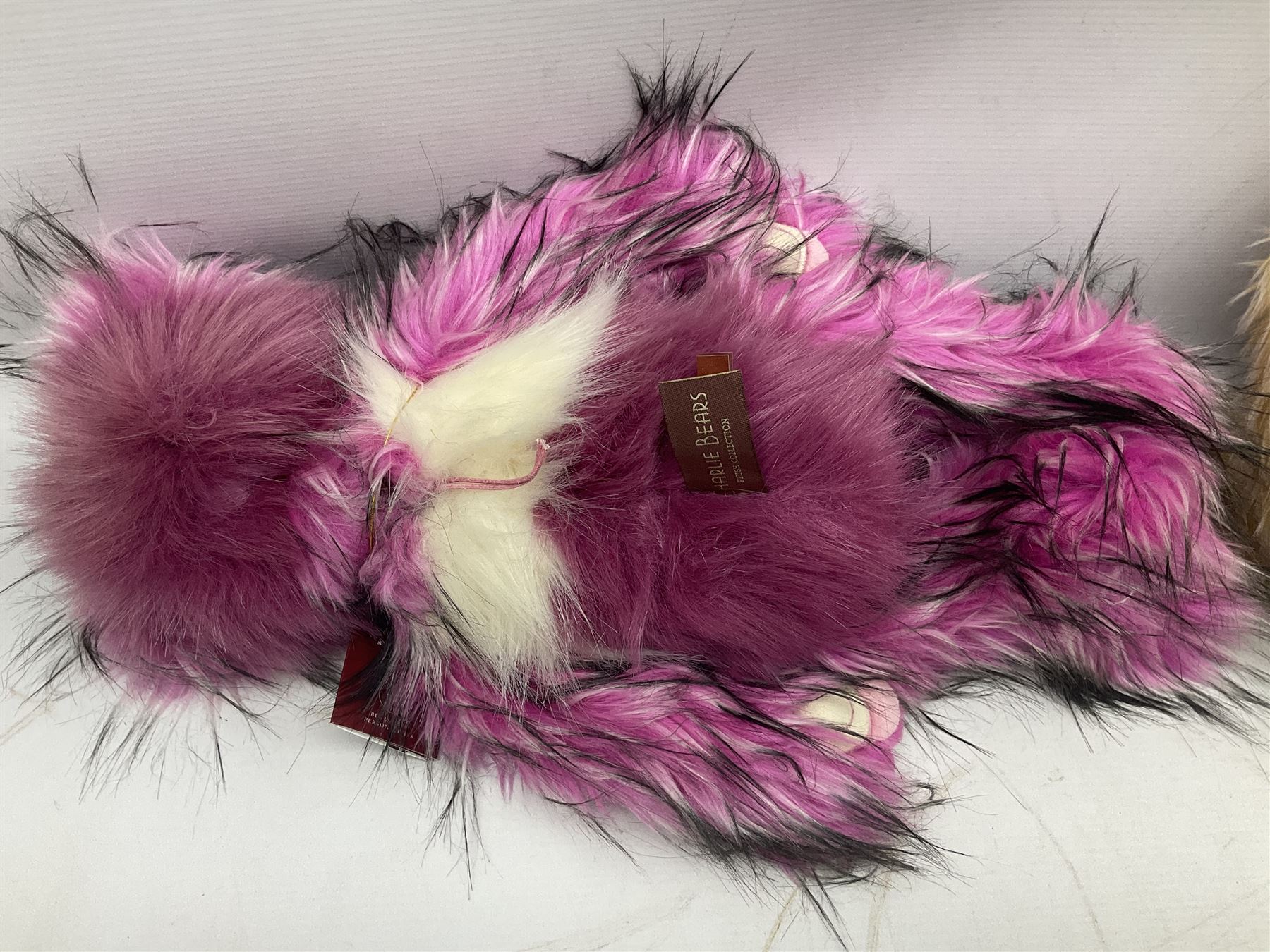 Charlie Bears - limited edition Plumo Collection 'Anke' CB191959A, limited to 3000; 'Cheese Whizz' CB202040C; and 'Cotton Candy' CB202040A; all with labels (3)