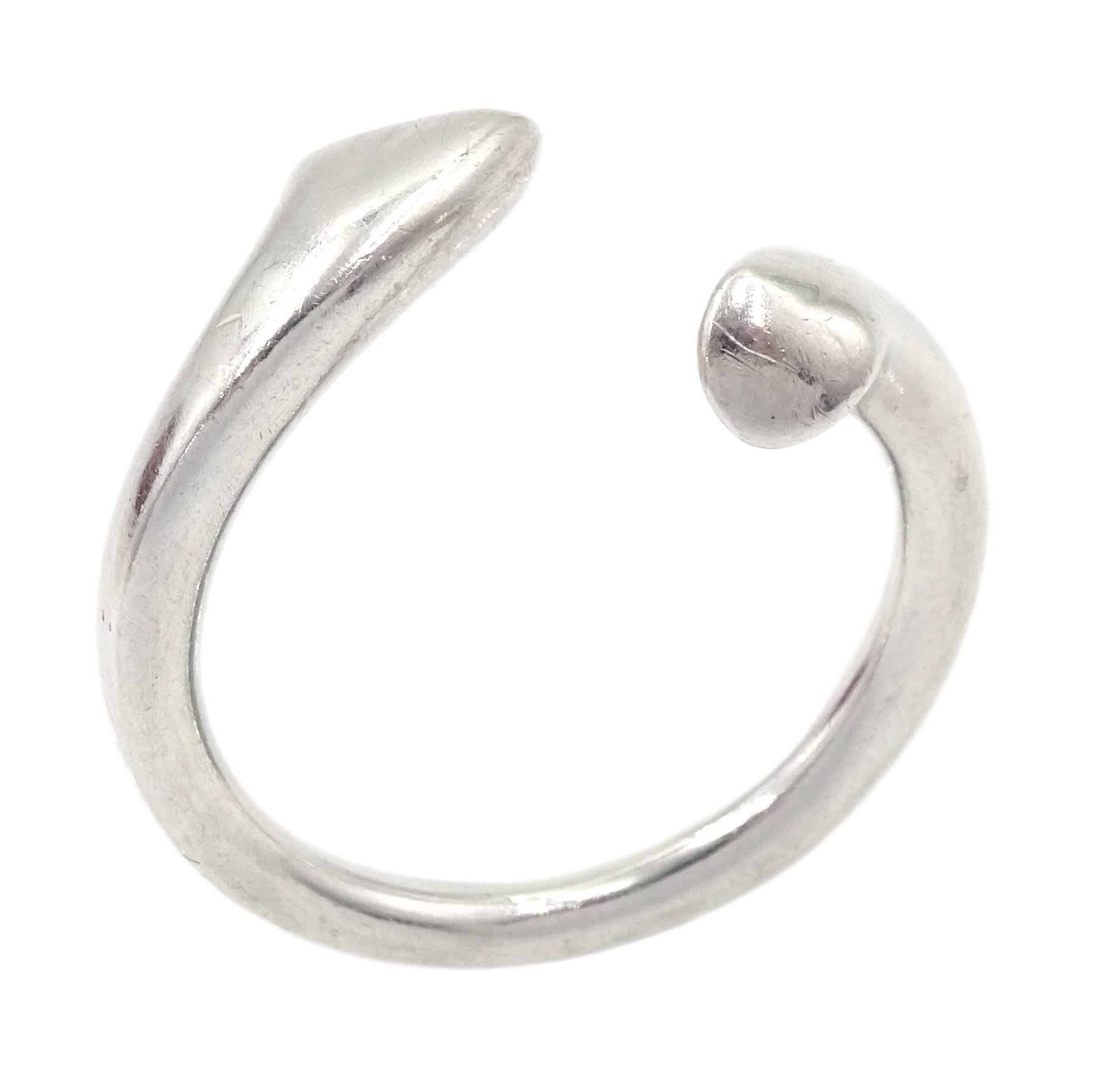 Silver devoted hearts ring by Regitze Overgaard for Georg Jensen, No 262, boxed