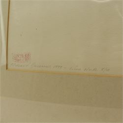 Richard Devereaux (British 1956-): 'Line Nude', embossed print signed titled numbered 8/10 and dated 1979, 35cm x 22cm 