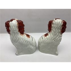 Pair Staffordshire style dogs, H26cm