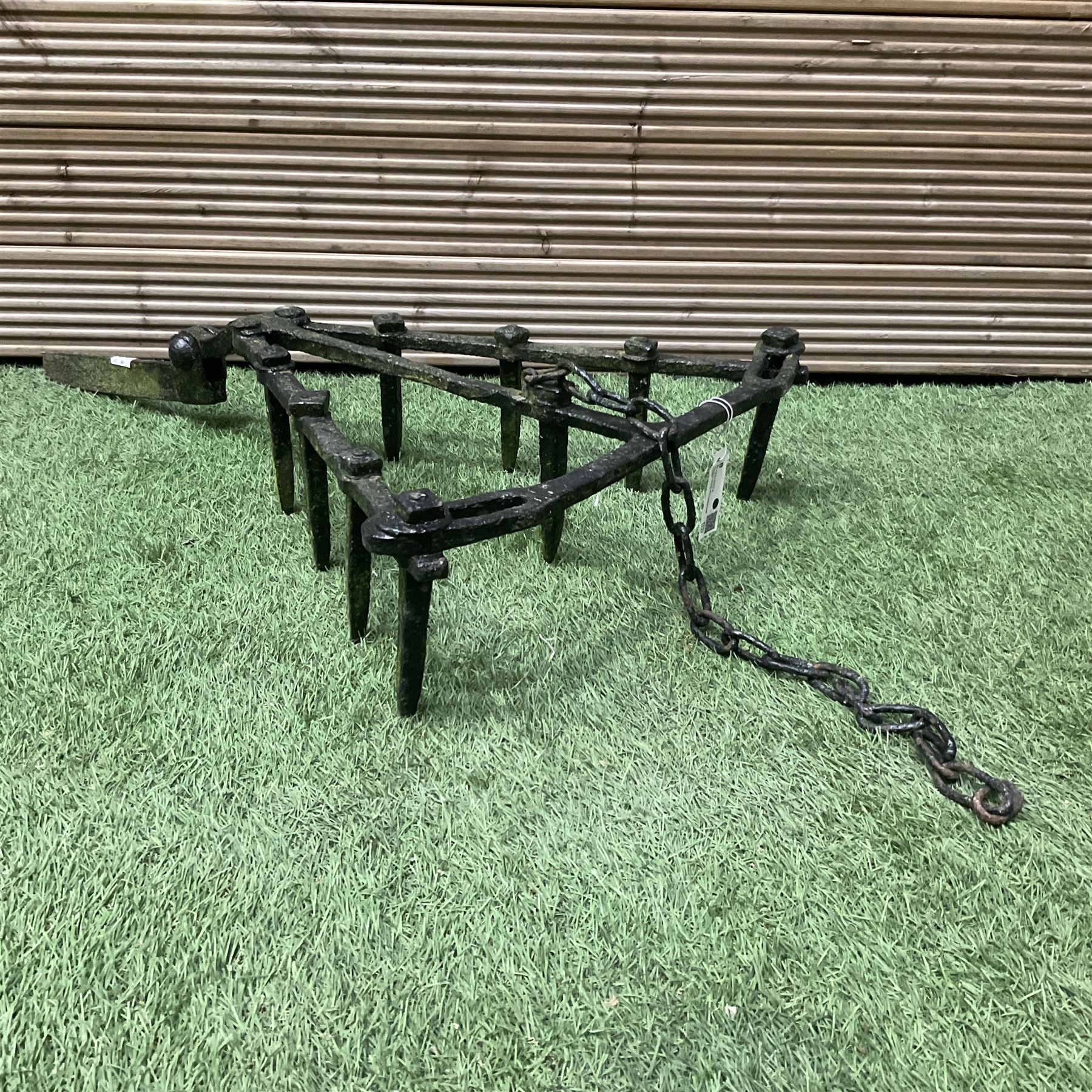 Small cast iron plough - THIS LOT IS TO BE COLLECTED BY APPOINTMENT FROM DUGGLEBY STORAGE, GREAT HILL, EASTFIELD, SCARBOROUGH, YO11 3TX
