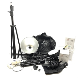 Studio Photography equipment including Studio Light tents, lamps with stands, bulbs etc, in one box