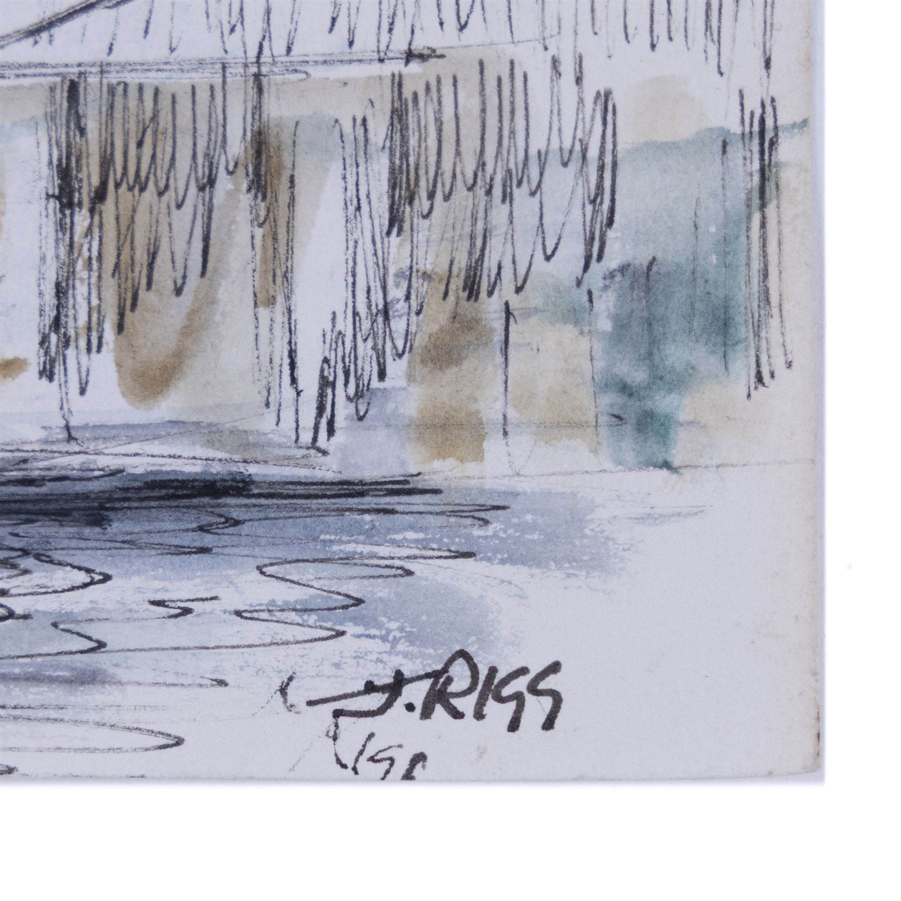 Jack Rigg (British  1927-2023): Whitby Fish Quay Portraits and Yorkshire Cobles - Filey and Whitby, two pen and ink sketches variously inscribed and dated, 25cm x 20cm and 11.5cm x 25cm (2) (unframed)