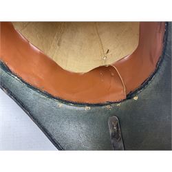 Victorian British Army South Lancashire Regiment 1st Volunteer Battalion other ranks blue cloth home service helmet with helmet plate, spike and chinstrap