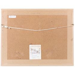 Gwilym John Blockley (British 1921-2002): 'Turquoise Seascape', watercolour signed, titled on gallery label verso 24cm x 38cm 