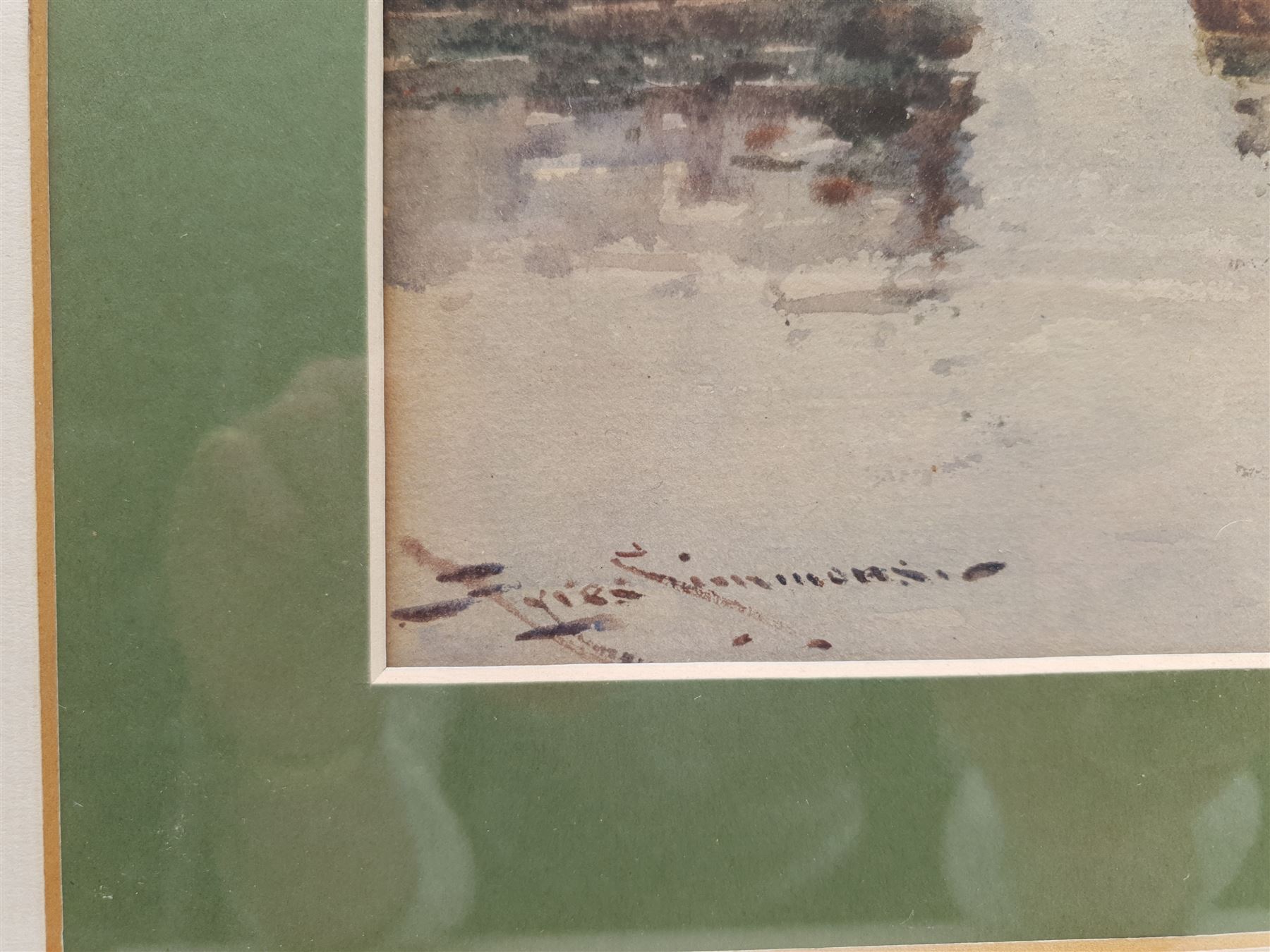 Charles Eyres Simmons (Cornwall 1872-1955): Penzance Harbour and Church, watercolour signed 24cm x 33cm