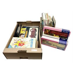 Collection of Rupert Bear annuals together with, two Corgi models, postcards and other ephemera 