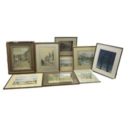 Collection of original watercolours to include George Trevor, H R Wilkinson, J Tucker and W H Burns with some other prints (qty)