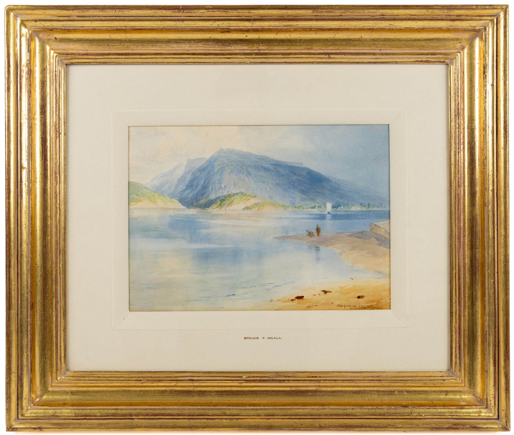 John Spence Ingall (Staithes Group 1850-1936): 'Devon Chalk', watercolour signed, titled verso 22cm x 31.5cm 
Provenance: exh. Frost & Reed, July 1949, label verso