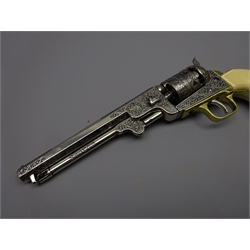  Denix Replica 1851 Navy Colt single action pistol, engraved detail, new in box  