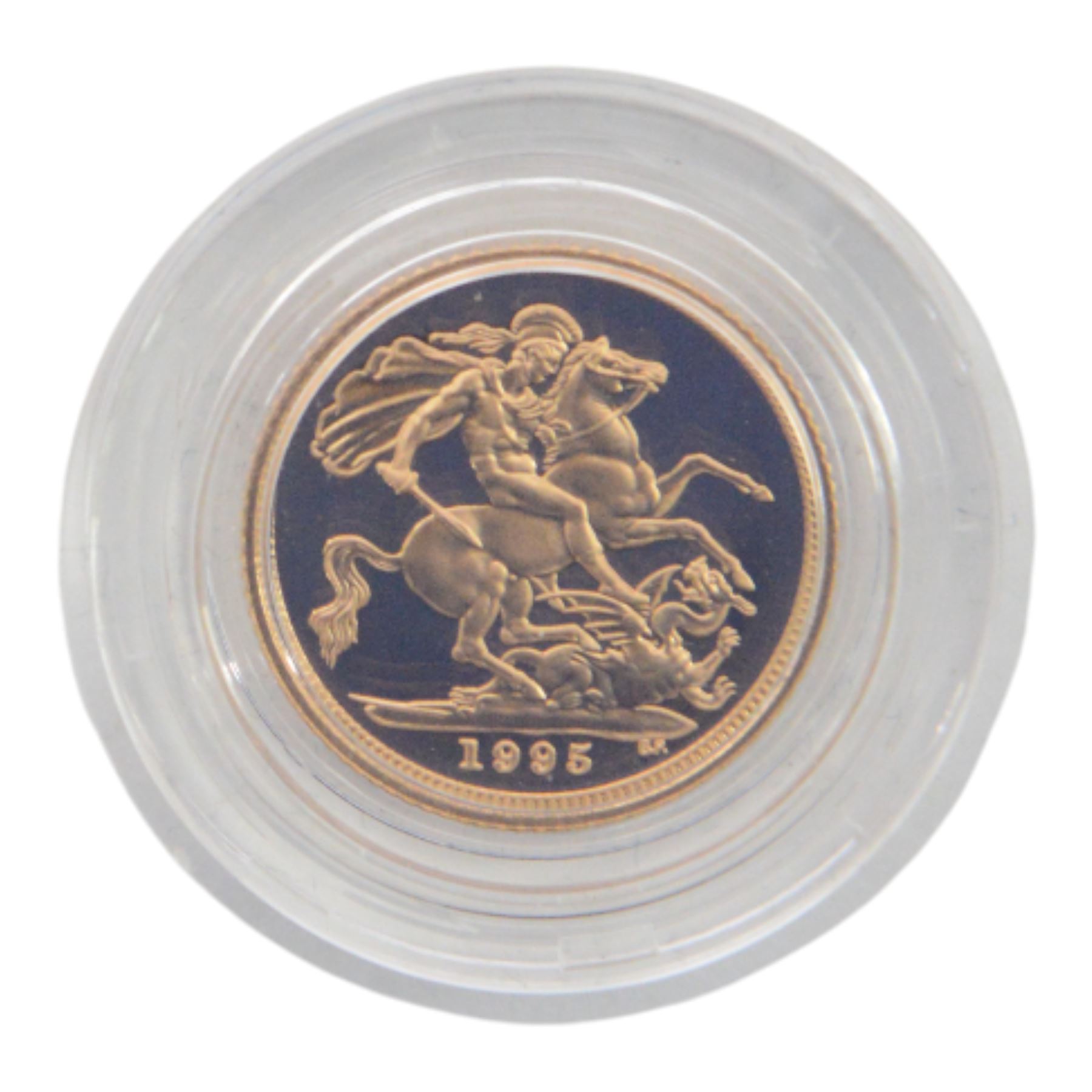 Queen Elizabeth II 1995 gold proof half sovereign, cased with certificate