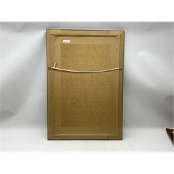 Edwardian shop advertising calendar for Bristow & Co. Ltd Tea Specialists of Hull 1905 depicting a half length portrait of a pensive young lady entitled 'Our Father', 73 x 47cm, oak and gilt frame and After J Stead (British 20th century): 'Bird's Eye View of the Town of Kingston-upon-Hull', reproduction lithograph pub. 1990, 49cm x 87cm (2). NOW UNFRAMED. 