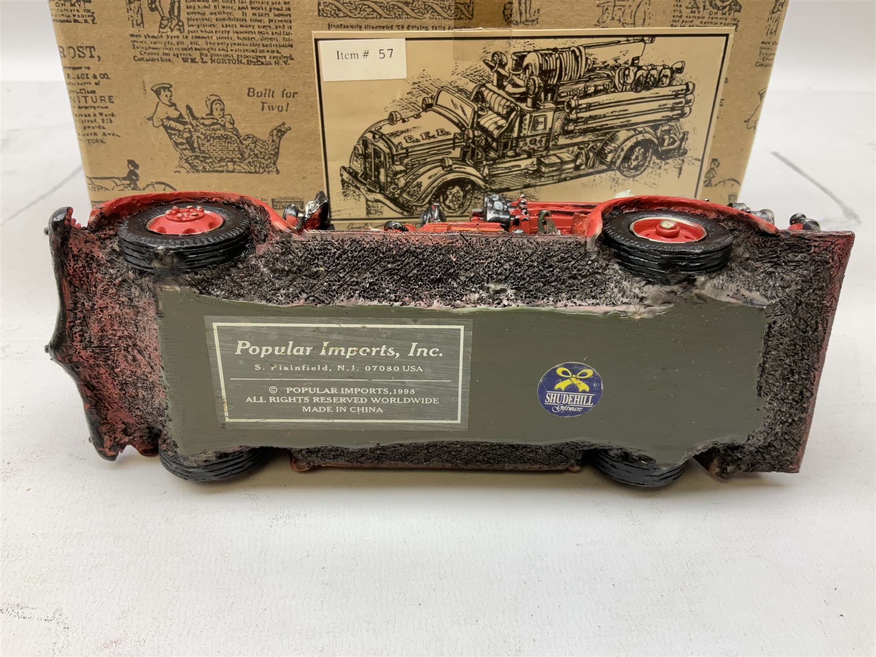 Dinky - Road Grader No.963; with blister box; Majorette Fire Engine No.3096; in window box; seven Matchbox 'Dinky Collection' die-cast models; all boxed; and American Popular Imports Inc. moulded resin fire engine; boxed (10)