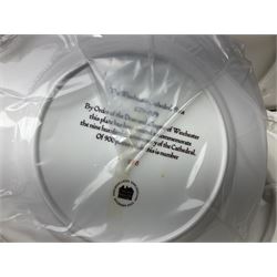 Large collection of collectors plates, to include Spode The Imperial Plate of Persia, Spode York Minster plate, Wedgwood Anniversary of Charter of Queen Elizabeth plate, etc, all in original boxes, four boxes 