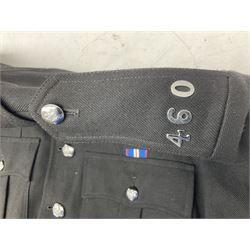 LNER Police cape; indistinctly dated 1943(?); York & North East Yorkshire Police belted tunic; belted tunic with Chief Constable epaulettes and buttons; and another tunic with staybrite Queens Crown buttons (4)