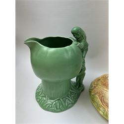 Collection of Sylvac, including posy vase, jug and dog figure, together with a Hornsea Fauna jug