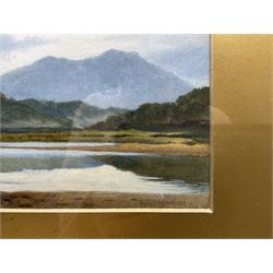 Reginald Aspinwall (British 1858-1921): 'Kilbrannan Sound - Isle of Arran', gouache signed and dated 1888, titled verso 16cm x 23cm