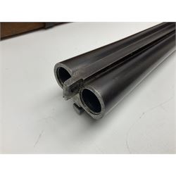 SHOTGUN CERTIFICATE REQUIRED - Late 19th century R. Robinson of Hull 12-bore side-by-side double barrel hammer shotgun; with 76cm(30