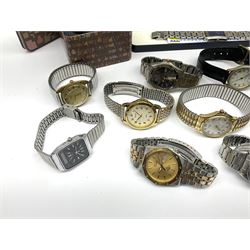 Collection of wristwatches including Tissot, Avia, Seiko, Rotary, Pulsar, Police etc