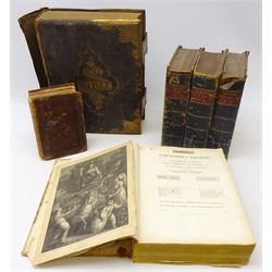  Encyclopaedia londinensis, or, Universal dictionary of arts, sciences, and Literature,  Wilkes, John, of Milland House, published 1814, six volumes of All Year Round A Weekly Journal Conducted by Charles Dickens, dated 1859, 19th century Family Bible and anther bible, dated 1863 (7)  