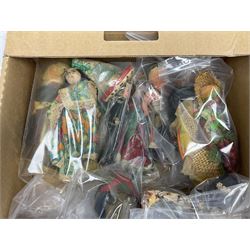 Interesting collection of over sixty worldwide costume dolls, predominantly 1950s/60s, including some unusual examples, native American Indians, ethnic, Inuit, Indian, Caribbean, European etc; various materials and sizes