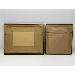 WW1 chromolithograph print of a battle scene with French and German soldiers in a wood, entitled 'De Wereldoorlog 1914-18 Slag Van Houthulst' 35 x 49cm, oak frame; and a framed WW1 regimental testimonial to 49744 Pte. E. Jagger KOYLI, gilt frame (2)